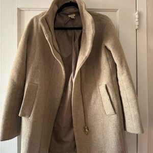 J Crew Tan Wool Blend Coat